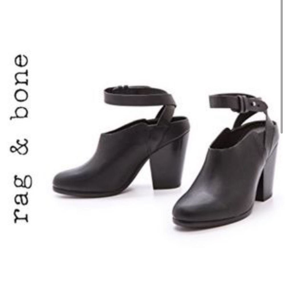Rag and Bone Kenny Leather Ankle Strap Clog